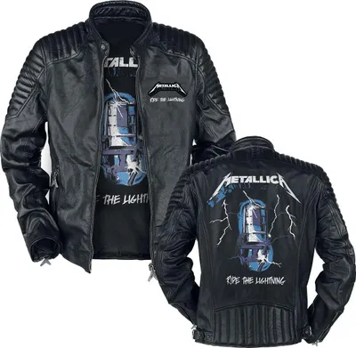 Produktbild von Metallica Lederjacke Herren Ride The Lightning schwarz XL
