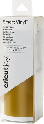 Produktbild von Cricut Smart Vinyl Removable, Hitzebeständige Vinylrolle, Gold, Einfarbig, 139 mm, 1219 mm