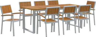 Immagine prodotto di Set da Pranzo per Giardino 9 pcs Grigio