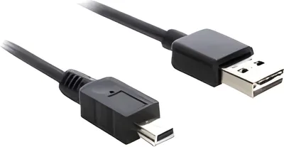 Zdjęcie produktu dla DeLOCK 0.5m, USB2.0-A/USB2.0 Mini-B, 0,5 m, USB A, USB B, USB 2.0, Męska/Męska, Czarny