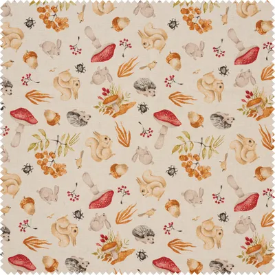 Produktbild von Dekostoff Leinenoptik "Herbstzeit", 140 cm breit, Meterware