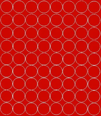 Image de Autocollants ronds, diamètre 5 cm, 72 pièces, rouge brillant