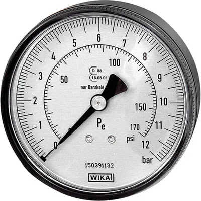 Produktbild von Riegler Manometer Durchmesser 80 mm, ungeeicht, G 1/4, Anschluss hinten