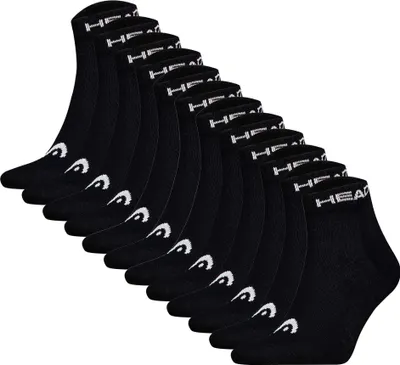 Produktbild von HEAD Uni Quarter Socken, 12er Pack - Elements All Sport Quarter, Logo, einfarbig Schwarz 39-42