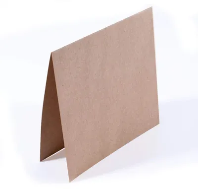 Produktbild von Doppelkarten, 200 g, 15,5 x 15,5 cm, 25 Stück, Kraftpapier, braun