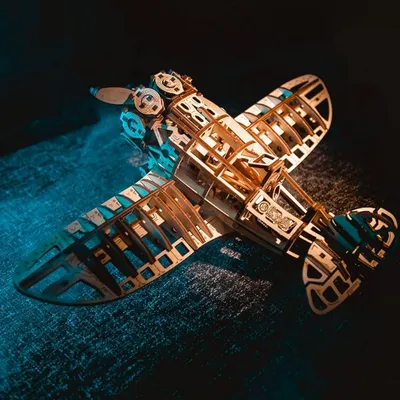 Produktbild von Mechanisches Flugzeug aus Holz