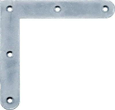 Immagine prodotto di Alberts 823610 Staffa angolare con estremità arrotondate, zincata blu, 120 x 120 x 20 mm, set da 20