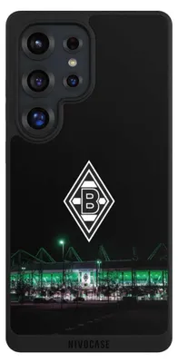 Produktbild von NIVOCASE Handyhülle für Samsung Galaxy S25 Ultra Hülle NIVOpure Case Schwarz Borussia Mönchengladbach Offizielles Lizenzprodukt Stadion