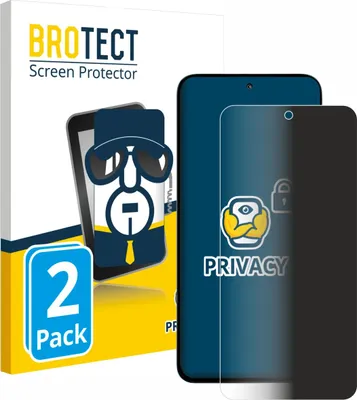 Produktbild von 2x BROTECT Sichtschutzfolie für Xiaomi Poco M7 Plus Anti-Spy Privacy Sichtschutz Blickschutz Folie Blaulicht-Schutz