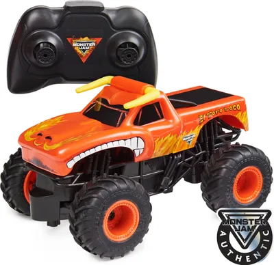 Zdjęcie produktu dla Monster Jam - Samochód zdalnie sterowany El Toro Loco 1:24 - Oficjalny samochód zdalnie sterowany 2,4 GHz 76 metrów - 6060517 - 4 lata + MONSTER JAM