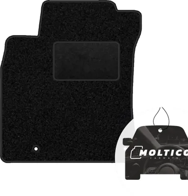 Produktbild von moto-MOLTICO Fahrer Fußmatte Auto Velours Fahrerseite Autoteppiche Schwarz Fahrermatte 1-teilig passend für Kia Ceed III ab 2018
