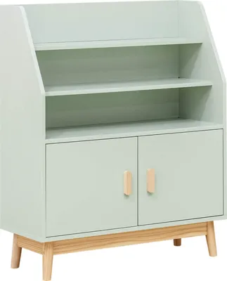 Produktbild von Rebecca Mobili Kinder-Bücherregal Oroya 100x80x33 MDF Kiefern Aquagrün Braun