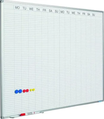 Image de Agenda hebdomadaire 90 x 120 cm, double semaine avec bandes journalières, profilé de 8 mm, souple