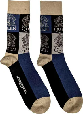 Produktbild von Queen Crest Blocks Navy Blue 40-45 Socken