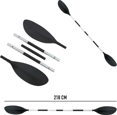 Produktbild von INTEX Paddel Kajak Doppelpaddel Alu 218 cm zerlegbar Schwarz Bootspaddel