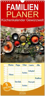 Produktbild von Familienplaner 2026 - Küchenkalender Gewürzwelt mit 5 Spalten (Wandkalender, 21 x 45 cm) CALVENDO