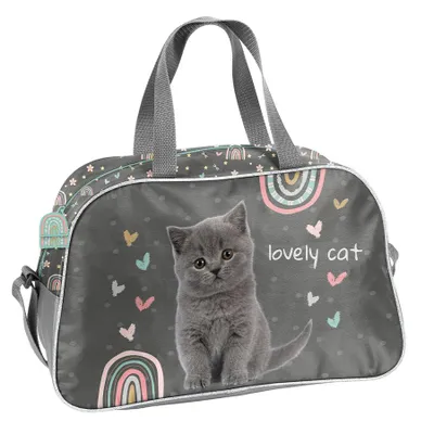 Produktbild von Sporttasche Trainingstasche Schwimmbadtasche leicht und bequem Mädchen Motiv KATZE Paso kitty
