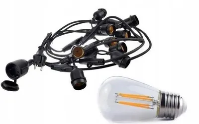 Produktbild von area-led Garten Lichterkette 10m 20x E27 IP44