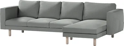 Produktbild von Dekoria Bezug für Norsborg 4-Sitzer Sofa mit Recamiere, blau, Norsborg Bezug für 4-Sitzer Sofa mit Recamiere