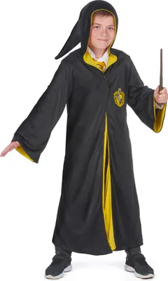 Zdjęcie produktu dla Harry Potter™ magiczna peleryna Hufflepuff dla dzieci czarno-żółta 8-10 lat (123-140 cm)