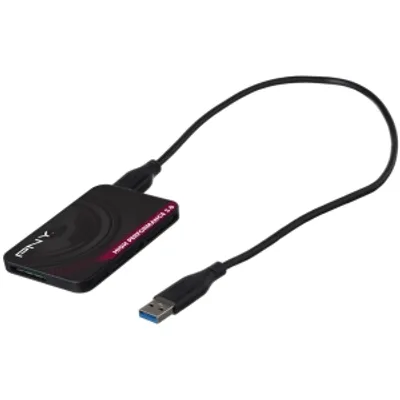Produktbild von PNY Kartenleser - USB 3.0 - Extern - SD, miniSD, microSD, SDHC, microSDHC, SDXC, CompactFlash, MultiMediaCard (MMC), MMCplus, microSDXC