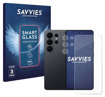 Produktbild von 3x Savvies Schutzglas Folie für Samsung Galaxy S26 Ultra (Display+Kamera) 9H Panzer Schutzfolie Glas Displayschutz klar transparent