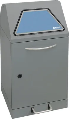 Image de Stumpf Tri sélectif Modul-Vario 45 gris alu structuré ProSlide-System 45l + pédale - 625-045-1-1-100