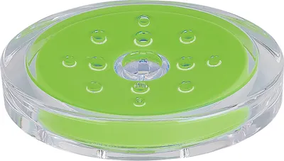 Immagine prodotto di Portasapone Spirella in acrilico, accessorio decorativo per il bagno, dimensioni: 13 x 10 x 3 cm - verde