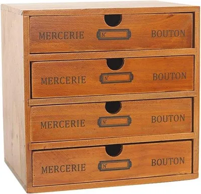Image de Organisateur de tiroir en bois pour bijoux et bureau