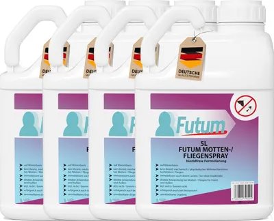 Produktbild von FUTUM 4x5L Motten Spray Motten Mittel gegen Motten Larven Bekämpfen Abwehr