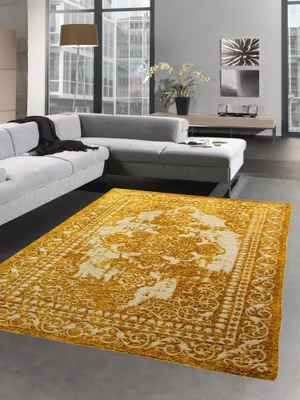 Image de Tapis moderne & classique Tapis oriental Tapis de salon en or argent Taille - 200 x 290 cm