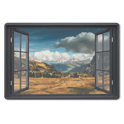 Produktbild von MuchoWow® Mauspad Mousepad Aussicht - Weg - Berg 27x18 cm - Mousepads - Maus Mat - Pad - Mausunterlage - Büroartikel - Desk Matten