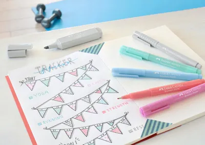 Produktbild von FABER-CASTELL Fineliner BROADPEN Pastell purpurrosa