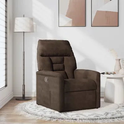 Zdjęcie produktu dla vidaXL Fotel Relax brązowy tkanina z mikrofibry