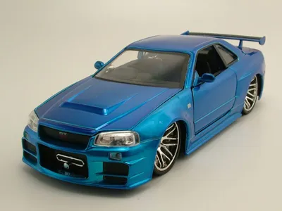 Obrázok produktu pre Nissan Skyline GT-R R34 2002 blau Brian Fast & Furious Modellauto 1:24 Jada Toys