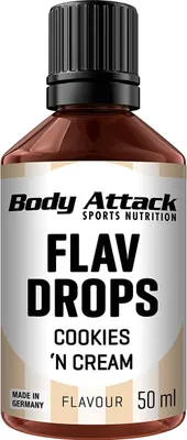 Produktbild von Body Attack Flav Drops - 50 ml Cookies'n Cream