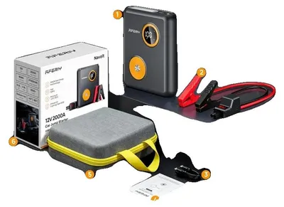 Produktbild von Auto-Starthilfe, Powerbank, PD-Schnellladung, schwarz