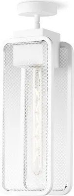 Produktbild von Moderne Deckenlampe WEAVE weiß - für Filament LED Leuchtmittel - 47,5cm x 11cm - E27
