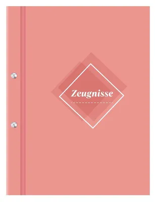 Produktbild von Zeugnismappe A4 mit 20 Klarsichthüllen, Urkundenmappe mit Buchschrauben, Rosa