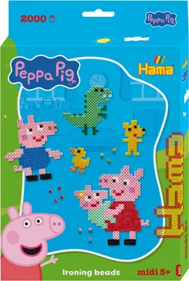 Produktbild von Hama Geschenkpackung Peppa Wutz klein 2 Midi-Bügelperlen