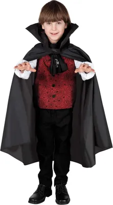 Produktbild von Kinderkostüm Vampir - schwarz - Vampirumhang für Kinder