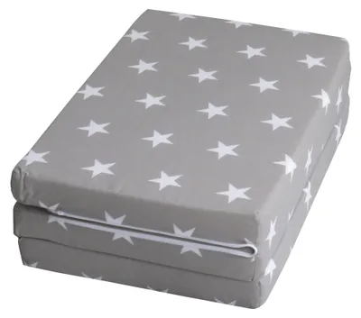 Zdjęcie produktu dla roba dziecięcy składany materac podróżny Little Stars 60 x 120 cm, szary