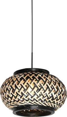Image de Mexlite - suspension - HaloSwap - naturel noir - bambou - E27 - 4538ZW