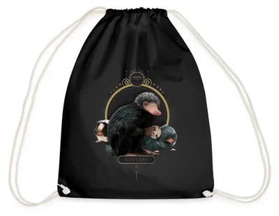 Produktbild von Spreadshirt Phantastische Tierwesen Nifflers Turnbeutel, One size, Schwarz