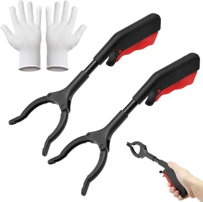 Imagen del producto de Juego de pinzas de agarre, 2 unidades, 30 cm, diseño ergonómico, para jardín y hogar