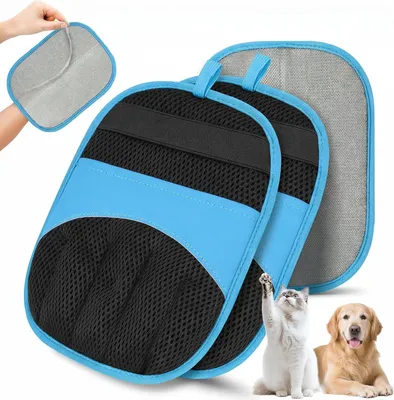 Produktbild von Tierhaarentferner Handschuh, Katzenhaarentferner Handschuh, 2 Stück Elektrostatischer Hundehaare Haarentfernungshandschuh, für Katzen und Hunde