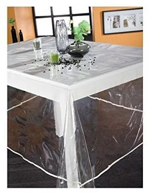 Tischdecke, Kunststoff, 140 x 250 cm, transparent