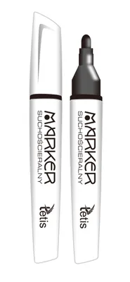 Zdjęcie produktu dla Marker suchościeralny czarny z końcówką stożkową 12 sztuk