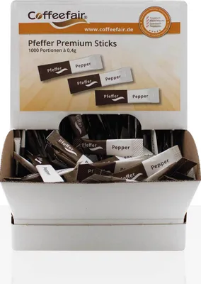 Produktbild von Coffeefair Premium Pfeffersticks 1000 x 0,4g Pfeffer Thekenspender