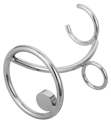 Produktbild von Metallischer Rasiererhalter für Rasierpinsel und Zahnbürsten als platzsparender Organizer für Bad und Schminktisch